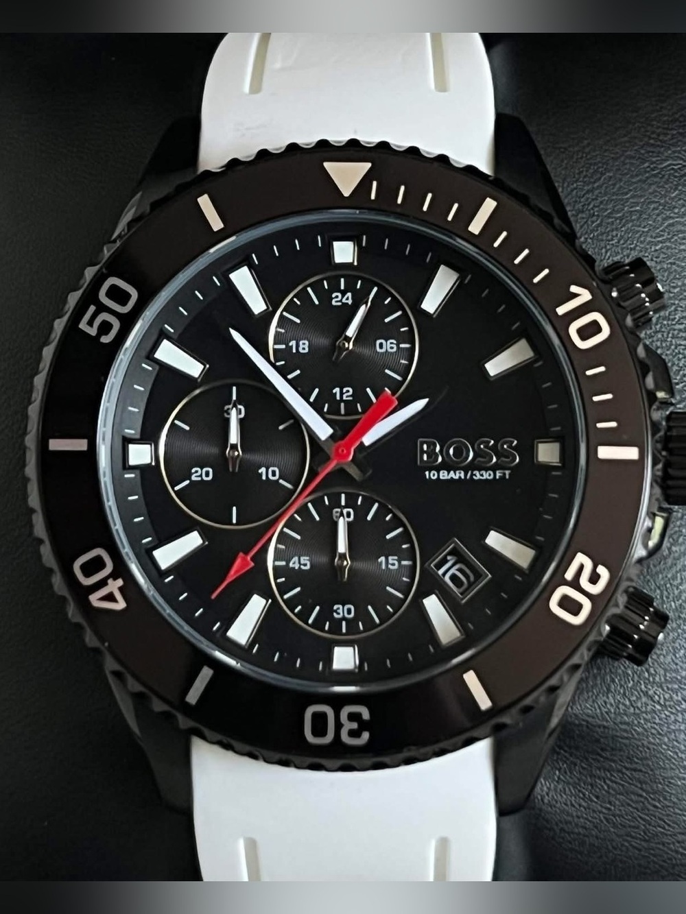 HB1513966 - Hugo Boss Men’s Admiral Chronograph White Rubber Watch
